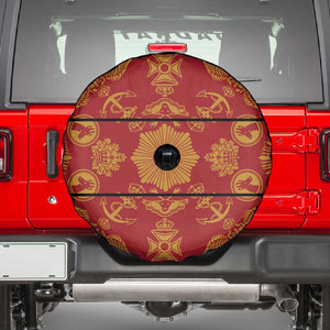Basotho Blanket Spare Tire Cover Lesotho Seanamarena Kharetsa Royal Red - African Pride