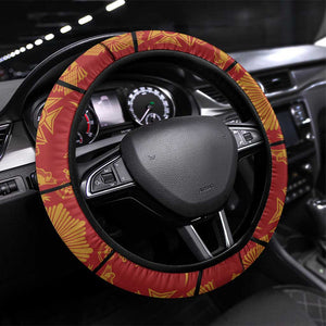 Basotho Blanket Steering Wheel Cover Lesotho Seanamarena Kharetsa Royal Red - African Pride