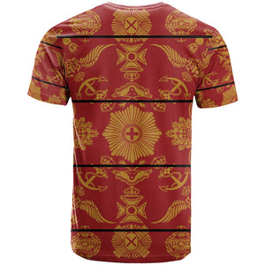 Basotho Blanket T shirt Lesotho Seanamarena Kharetsa Royal Red - African Pride