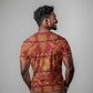 Basotho Blanket T shirt Lesotho Seanamarena Kharetsa Royal Red - African Pride