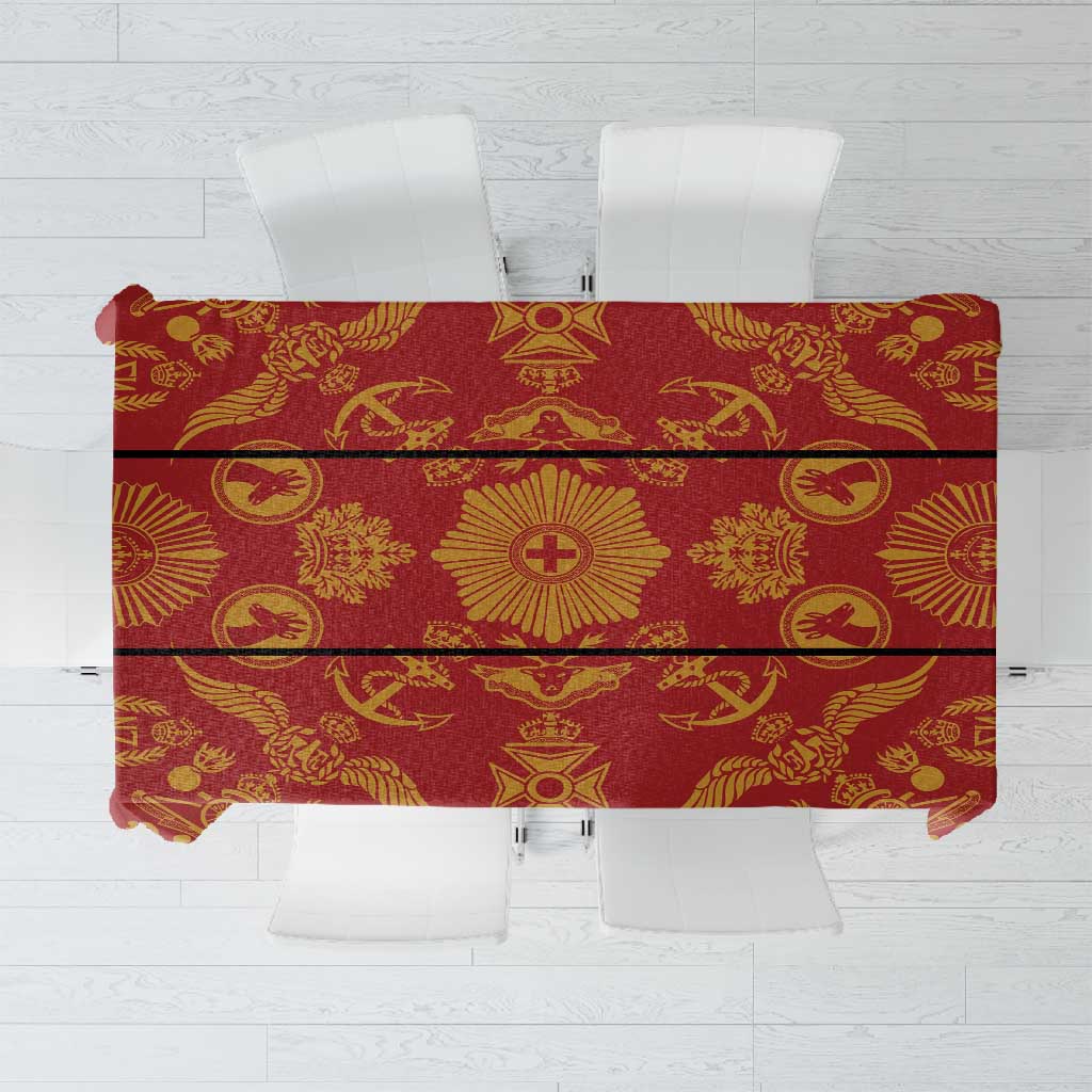 Basotho Blanket Tablecloth Lesotho Seanamarena Kharetsa Royal Red - African Pride