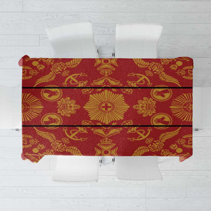 Basotho Blanket Tablecloth Lesotho Seanamarena Kharetsa Royal Red - African Pride