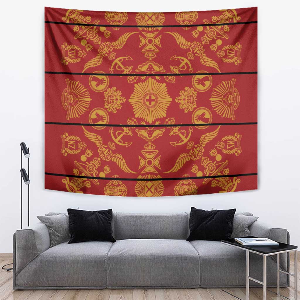 Basotho Blanket Tapestry Lesotho Seanamarena Kharetsa Royal Red - African Pride