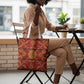 Lesotho Seanamarena Kharetsa Royal Red Tote Bag Basotho Traditional Blanket Style