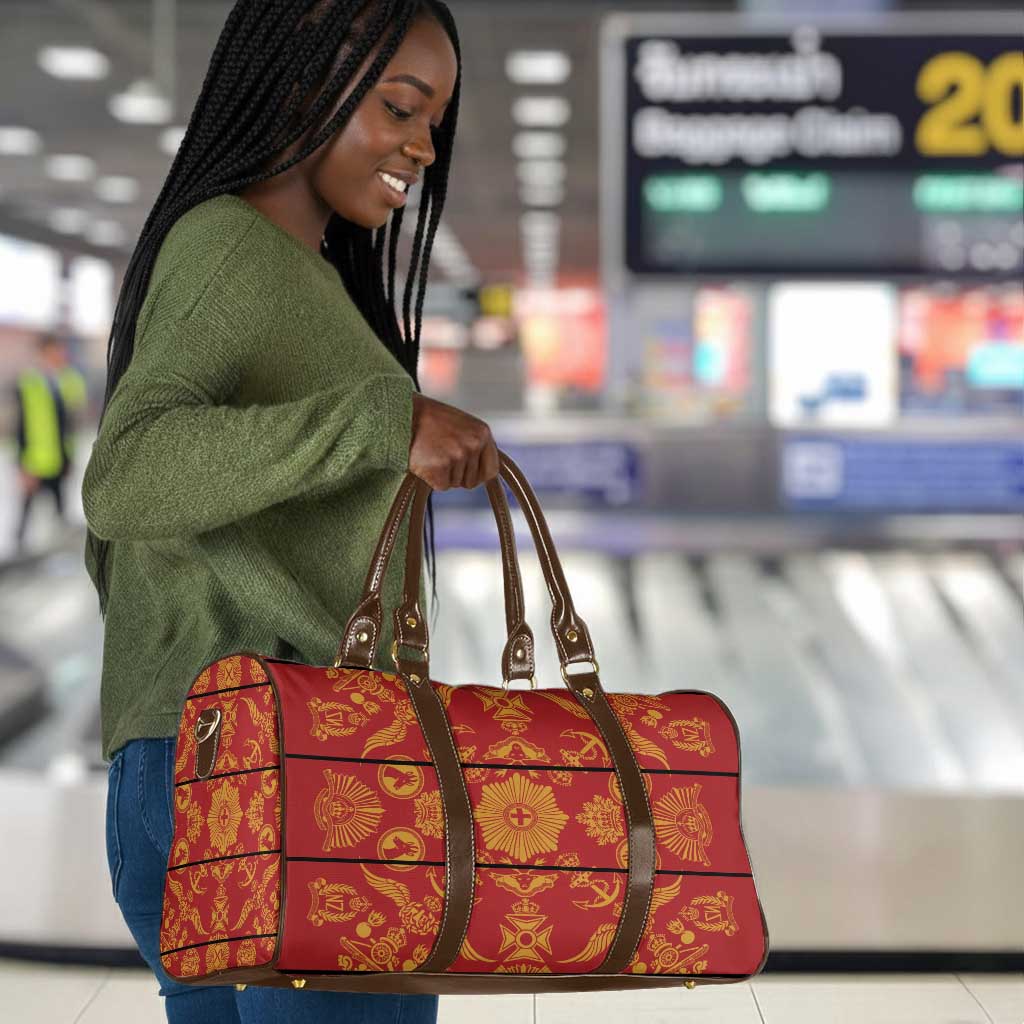 Lesotho Seanamarena Kharetsa Royal Red Travel Bag Basotho Traditional Blanket Style