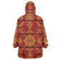 Basotho Blanket Wearable Blanket Hoodie Lesotho Seanamarena Kharetsa Royal Red - African Pride