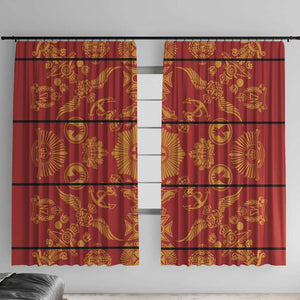 Basotho Blanket Window Curtain Lesotho Seanamarena Kharetsa Royal Red - African Pride