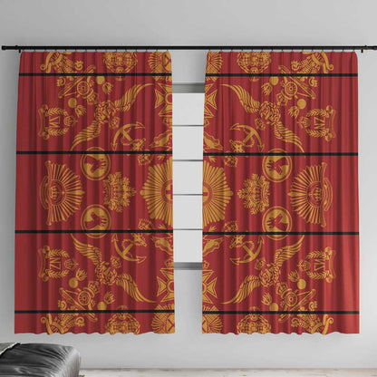 Basotho Blanket Window Curtain Lesotho Seanamarena Kharetsa Royal Red - African Pride