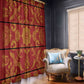 Basotho Blanket Window Curtain Lesotho Seanamarena Kharetsa Royal Red - African Pride