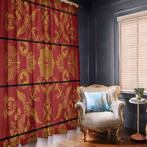 Basotho Blanket Window Curtain Lesotho Seanamarena Kharetsa Royal Red - African Pride