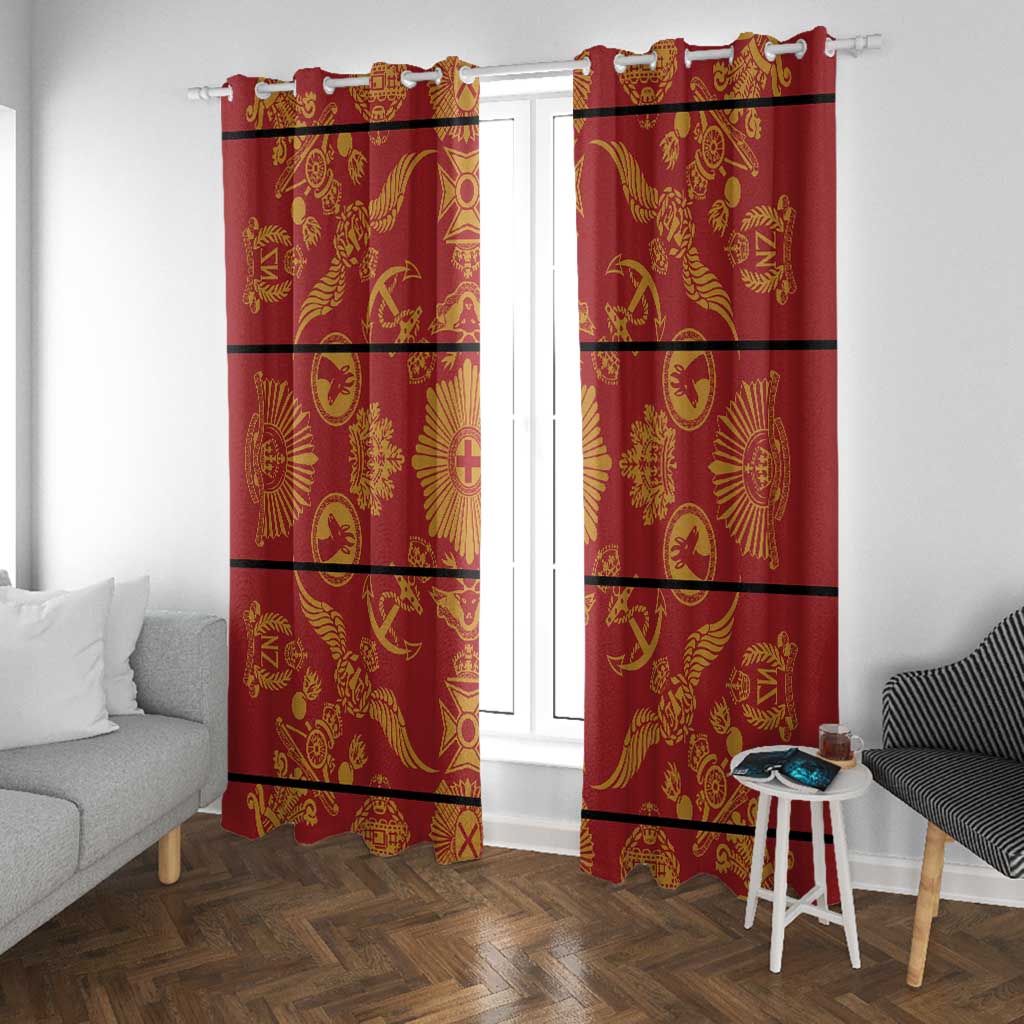 Basotho Blanket Window Curtain Lesotho Seanamarena Kharetsa Royal Red - African Pride
