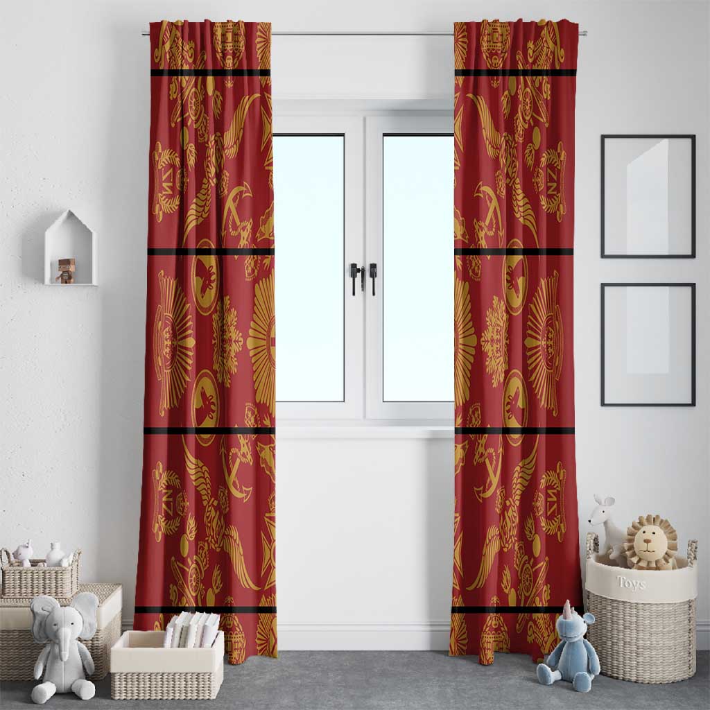 Basotho Blanket Window Curtain Lesotho Seanamarena Kharetsa Royal Red - African Pride
