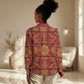 Basotho Blanket Women Casual Shirt Lesotho Seanamarena Kharetsa Royal Red - African Pride