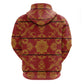 Basotho Blanket Zip Hoodie Lesotho Seanamarena Kharetsa Royal Red - African Pride