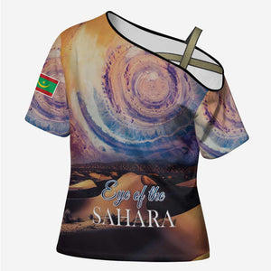 Mauritania Richat Structure Cross Shoulder Shirt Eyes of the Sahara