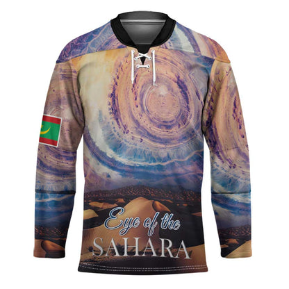 Mauritania Richat Structure Hockey Jersey Eyes of the Sahara