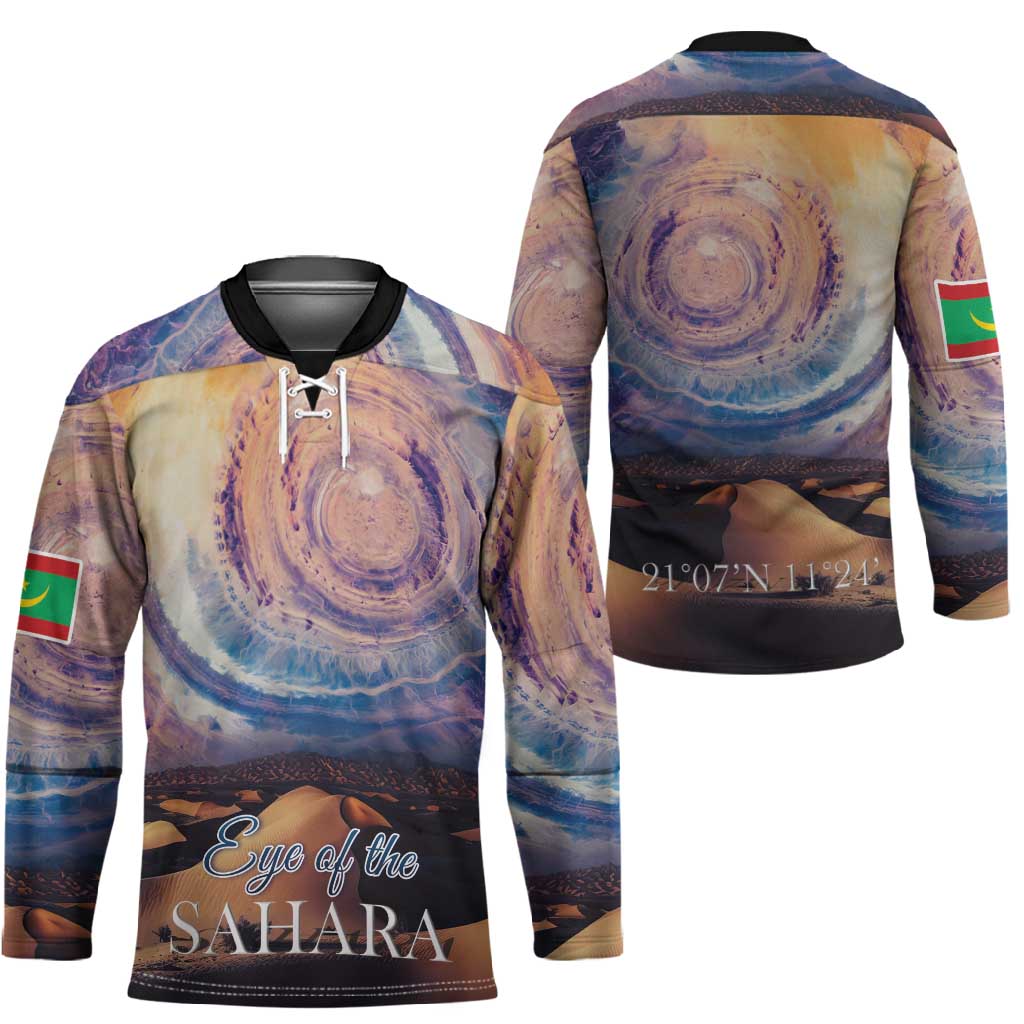 Mauritania Richat Structure Hockey Jersey Eyes of the Sahara