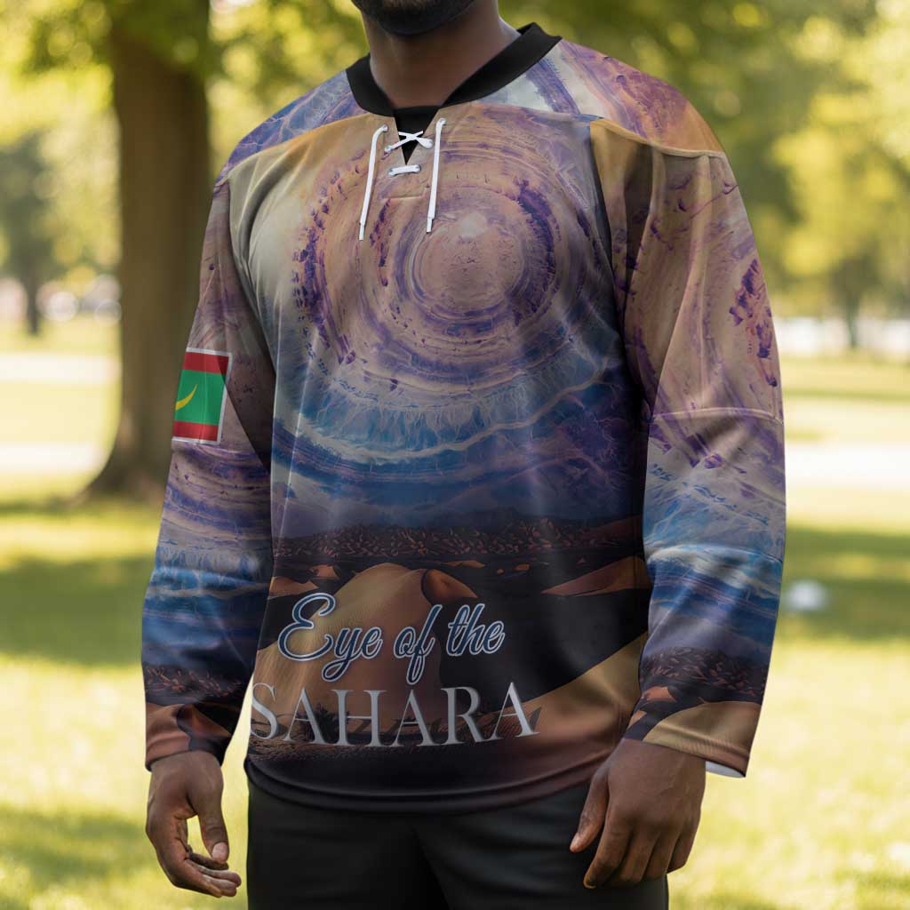 Mauritania Richat Structure Hockey Jersey Eyes of the Sahara