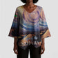 Mauritania Richat Structure Kimono Sleeve Blouse Eyes of the Sahara