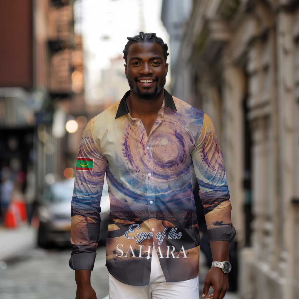 Mauritania Eyes of the SaharaLong Sleeve Button Shirt - African Pride