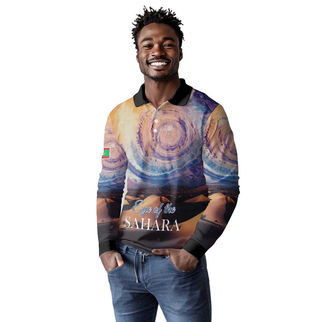 Mauritania Eyes of the SaharaLong Sleeve Polo Shirt - African Pride