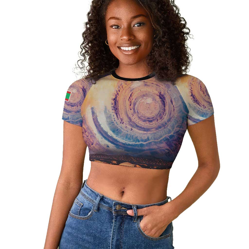 Mauritania Eyes of the SaharaRaglan Cropped T shirt - African Pride