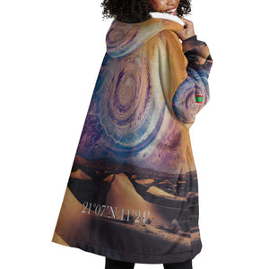Mauritania Eyes of the SaharaWearable Blanket Hoodie - African Pride