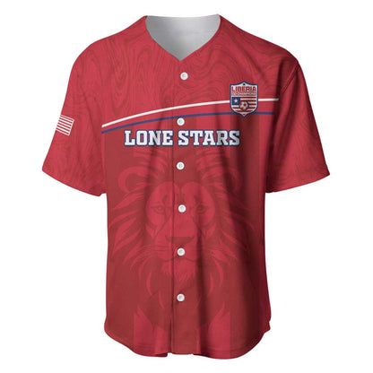 Custom Liberia Baseball Jersey Football Lion Mascot - Red