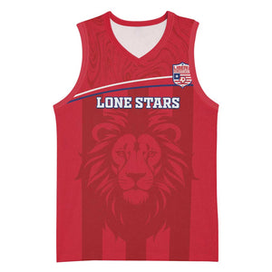 Custom Liberia Basketball Jersey Football Lion Mascot - Red - African Pride