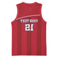 Custom Liberia Basketball Jersey Football Lion Mascot - Red - African Pride