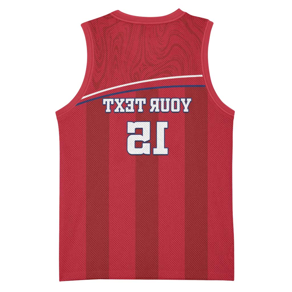 Custom Liberia Basketball Jersey Football Lion Mascot - Red - African Pride