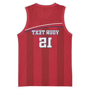 Custom Liberia Basketball Jersey Football Lion Mascot - Red - African Pride