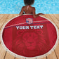 Custom Liberia Beach Blanket Football Lion Mascot - Red