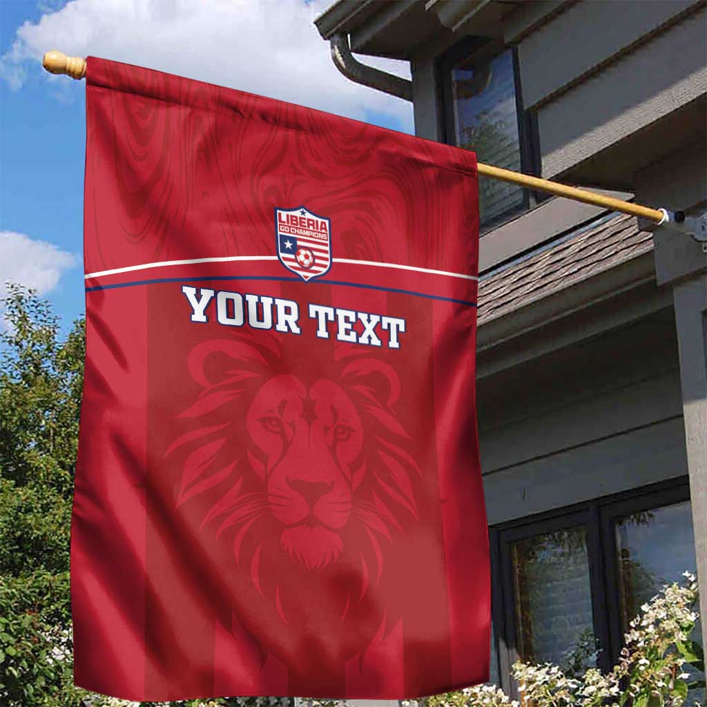 Custom Liberia Garden Flag Football Lion Mascot - Red