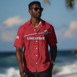 Custom Liberia Hawaiian Shirt Football Lion Mascot - Red