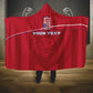 Custom Liberia Hooded Blanket Football Lion Mascot - Red