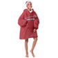 Custom Liberia Kid Wearable Blanket Hoodie Football Lion Mascot - Red