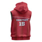 Custom Liberia Sleeveless Hoodie Football Lion Mascot - Red - African Pride