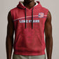 Custom Liberia Sleeveless Hoodie Football Lion Mascot - Red - African Pride
