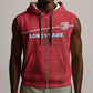 Custom Liberia Sleeveless Zip Hoodie Football Lion Mascot - Red - African Pride