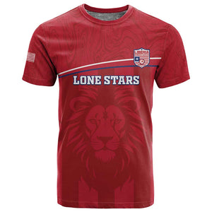 Custom Liberia T shirt Football Lion Mascot - Red