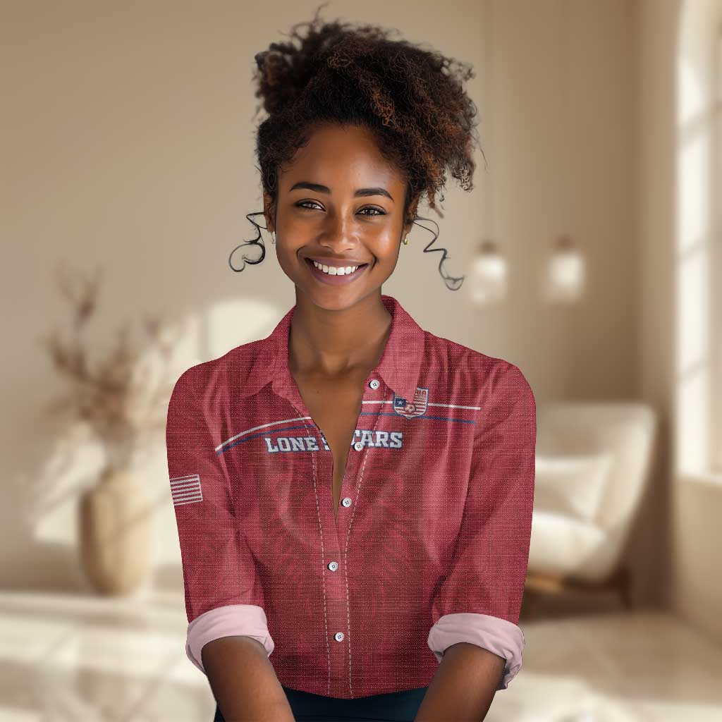 Custom Liberia Women Casual Shirt Football Lion Mascot - Red LT15