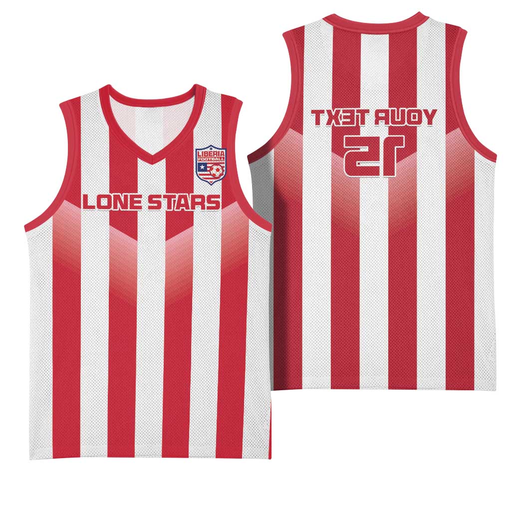 Custom Liberia Football Basketball Jersey The Lone Stars Sporty Style - African Pride