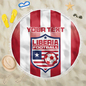 Custom Liberia Football Beach Blanket The Lone Stars Sporty Style