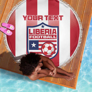 Custom Liberia Football Beach Blanket The Lone Stars Sporty Style