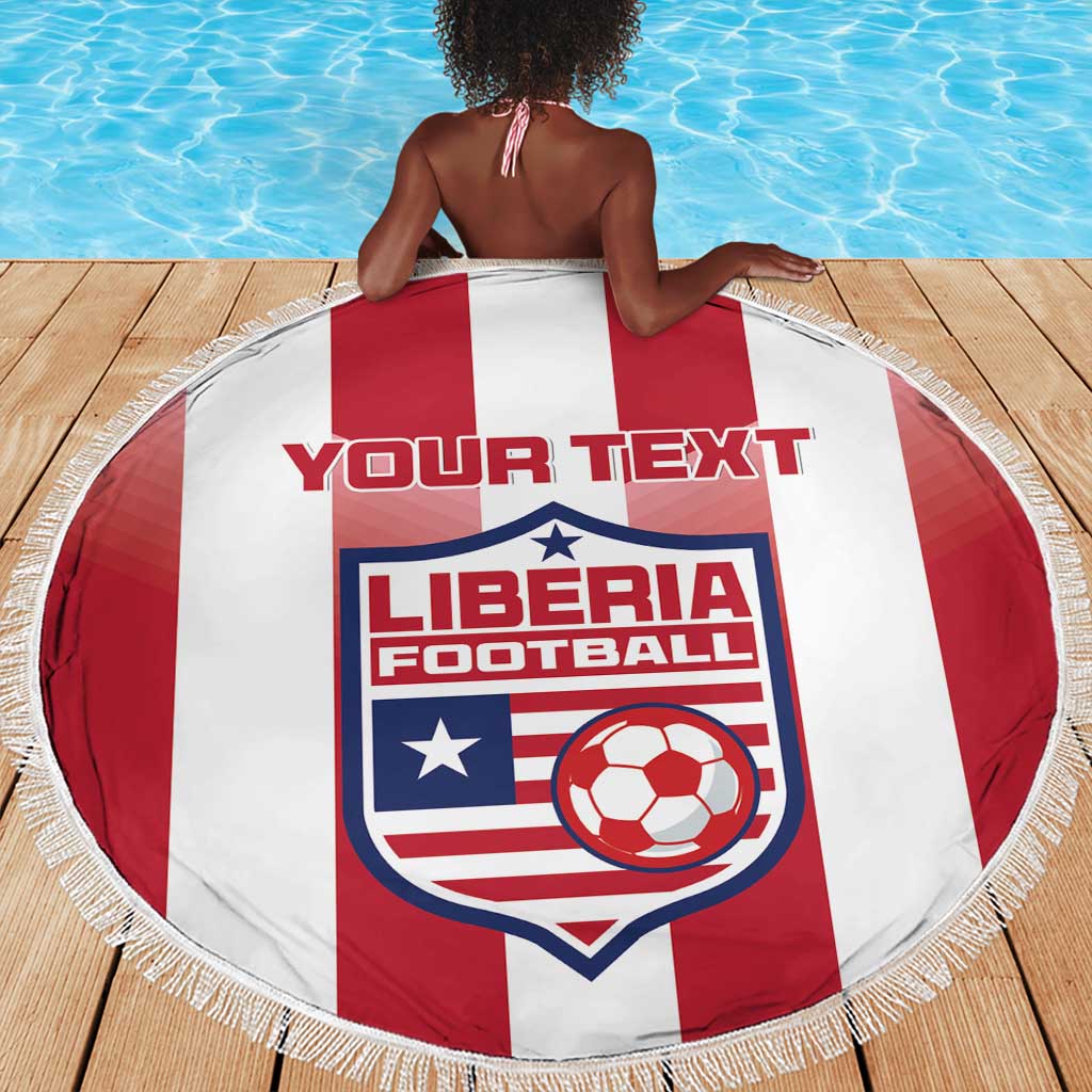 Custom Liberia Football Beach Blanket The Lone Stars Sporty Style