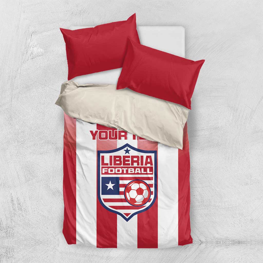 Custom Liberia Football Bedding Set The Lone Stars Sporty Style
