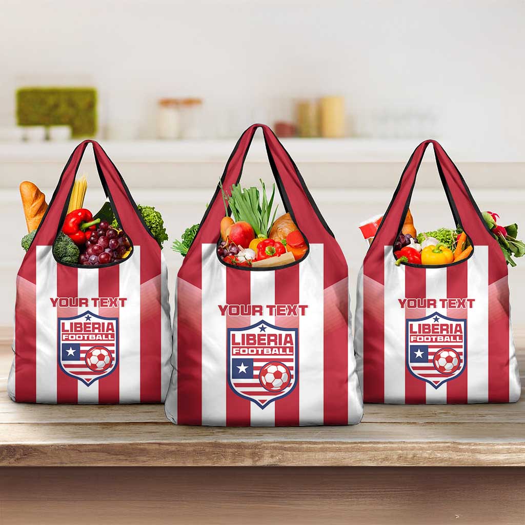 Custom Liberia Football Grocery Bag The Lone Stars Sporty Style