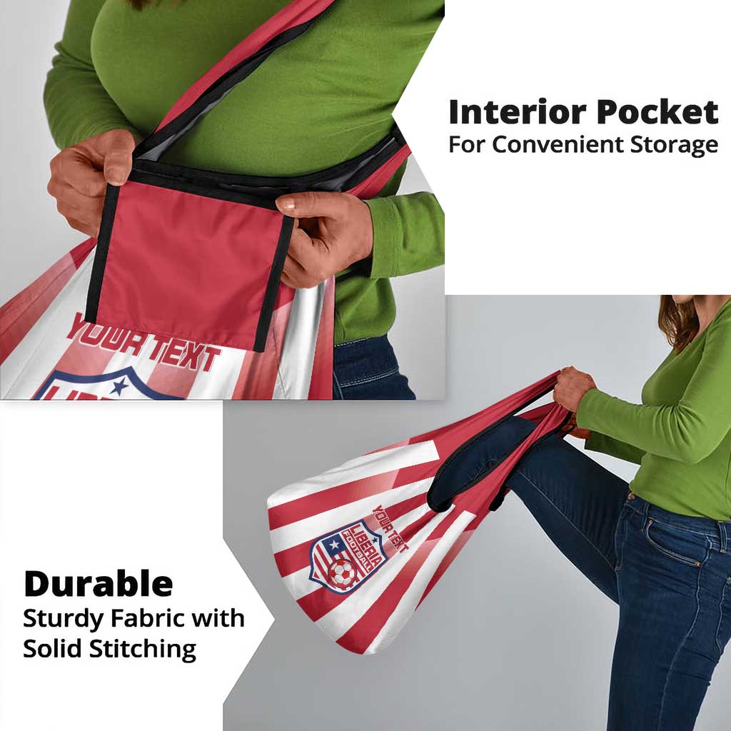Custom Liberia Football Grocery Bag The Lone Stars Sporty Style