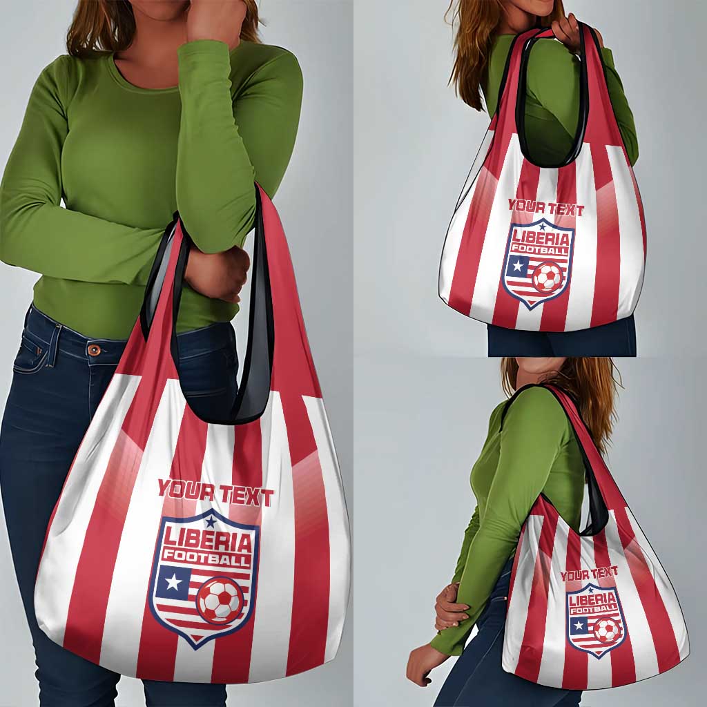 Custom Liberia Football Grocery Bag The Lone Stars Sporty Style